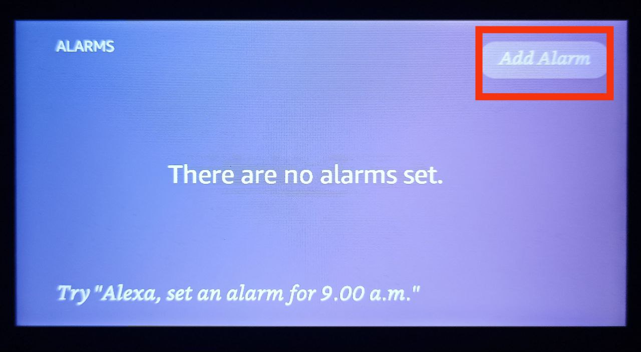 Step 2: Tap on Add Alarm