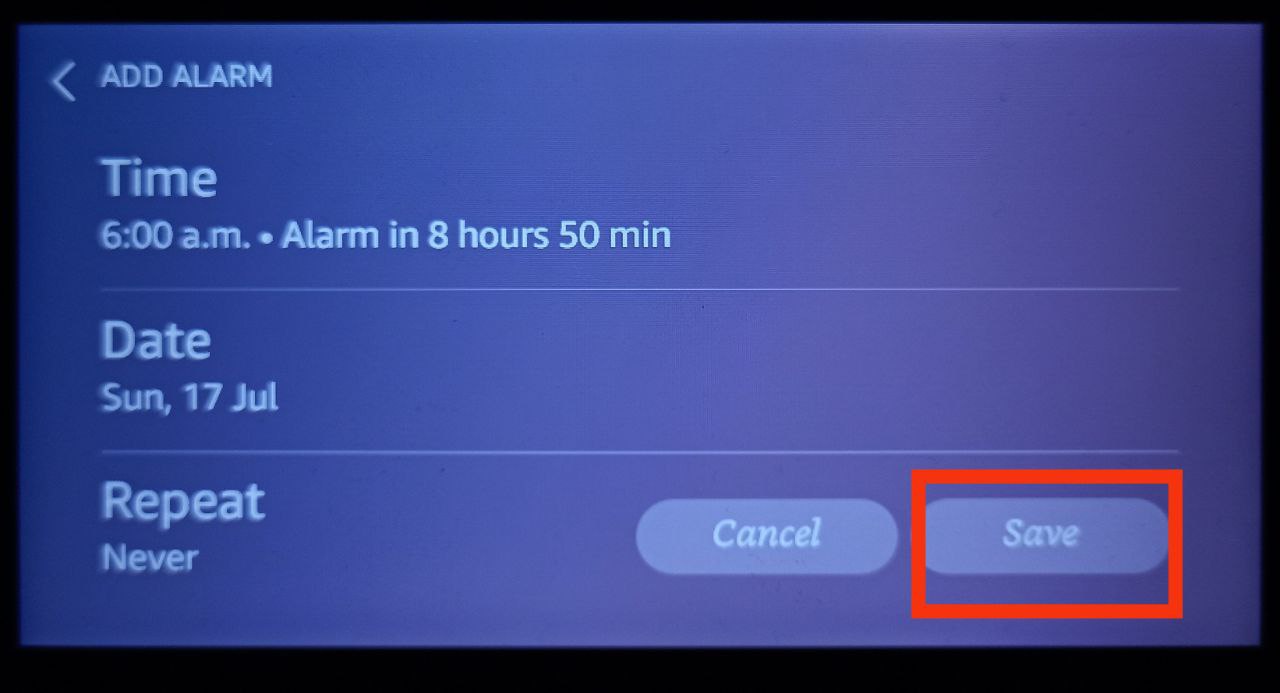 Step 3: Customize the Alarm