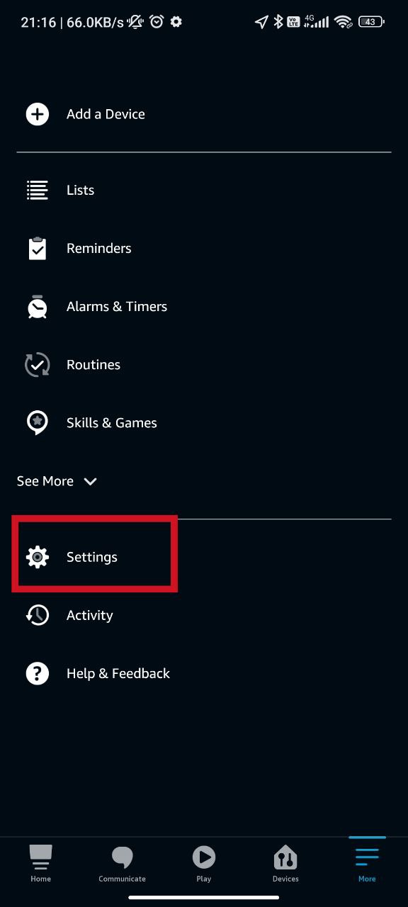 Step 2: Tap on Settings