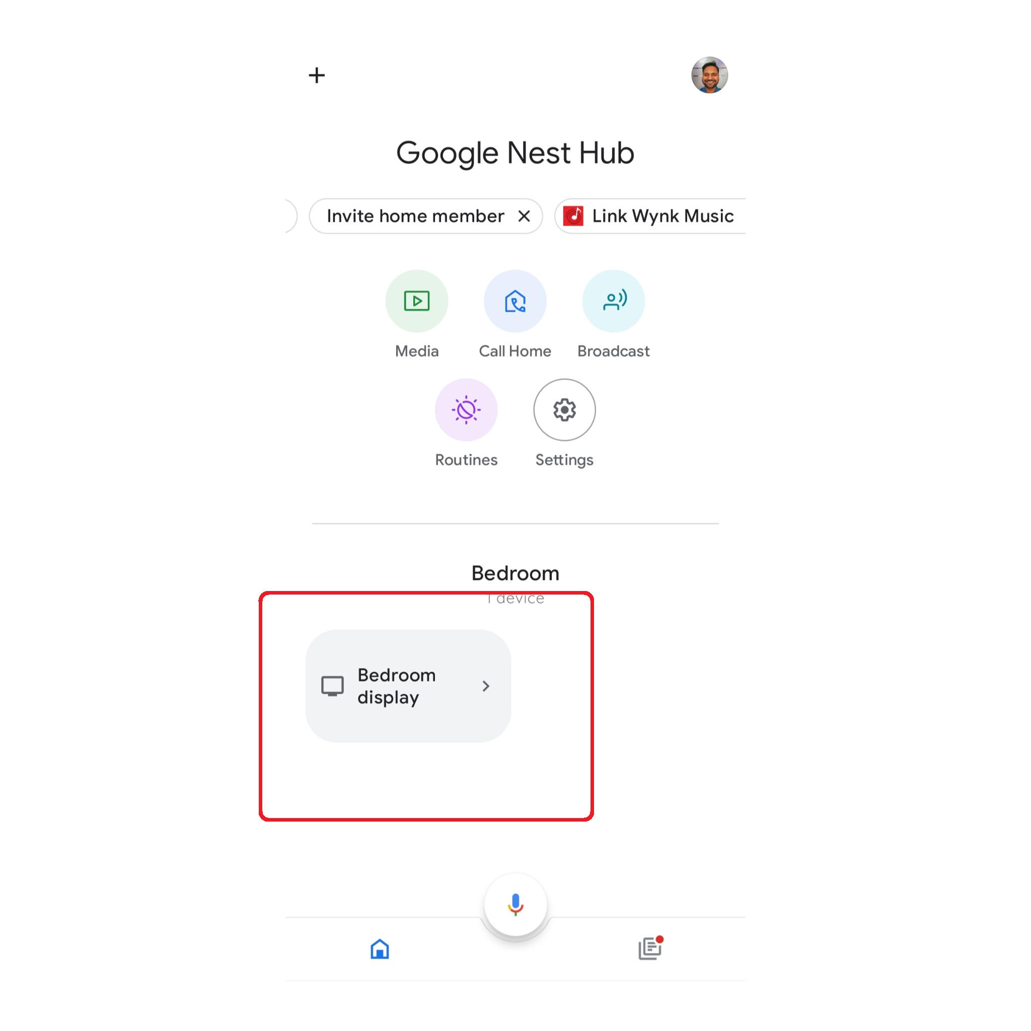 Select the Nest Hub