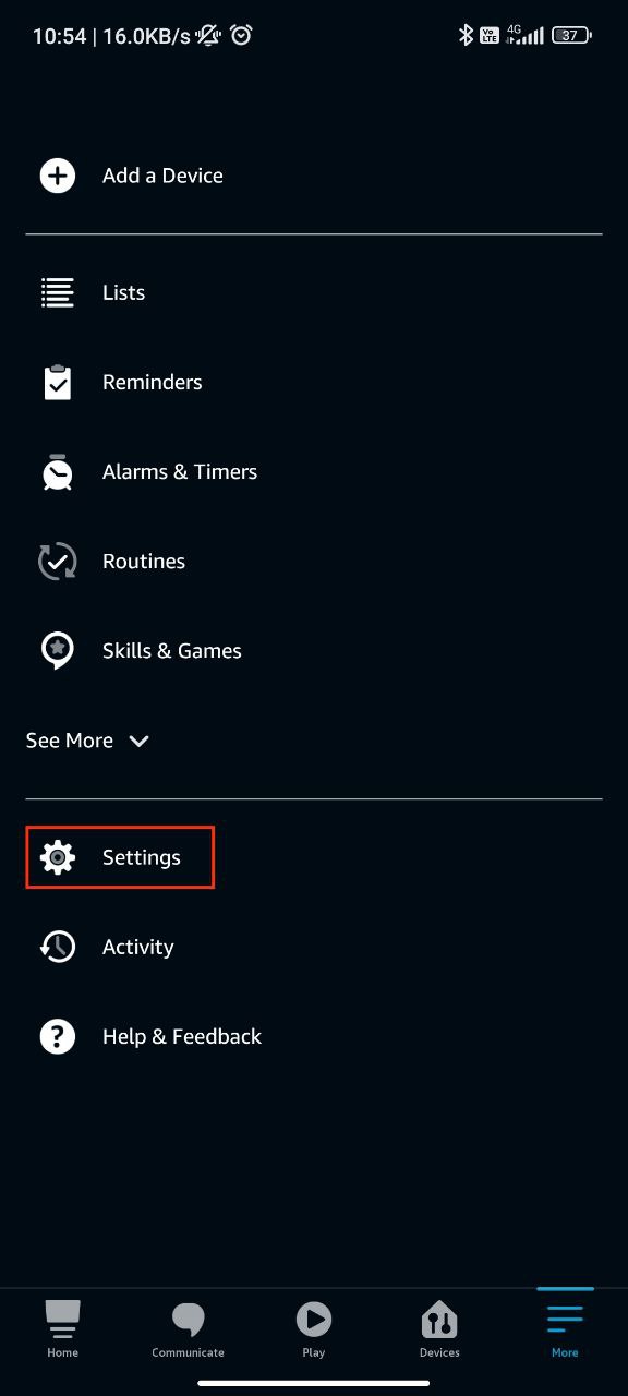 Step 2: Tap on Settings and Choose Photos