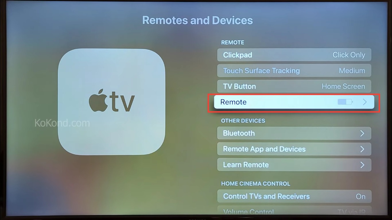 Step 3: Tap on Remote