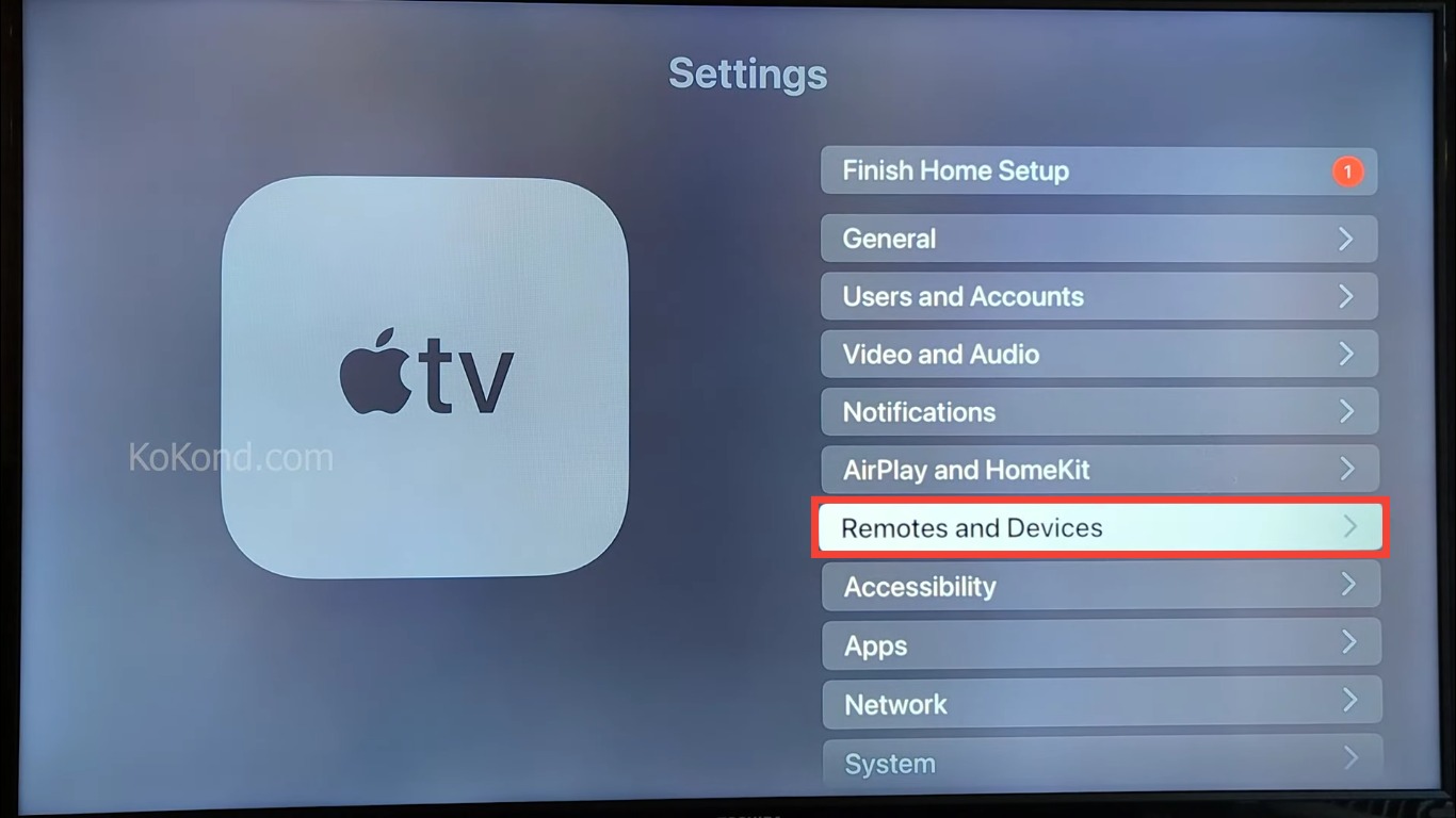 Step 2: Tap on Remotes and Devices