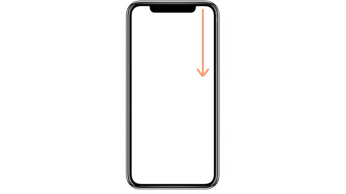 Swip down on the upper-right corner of the screen