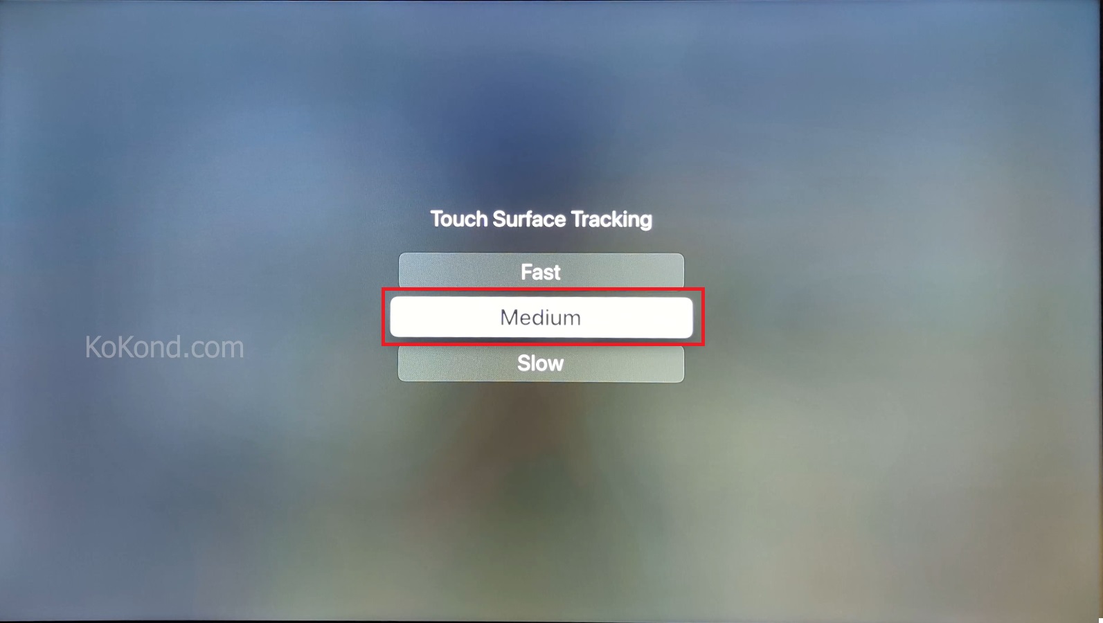 Touch Sensitivity Fast, Medium and Slow