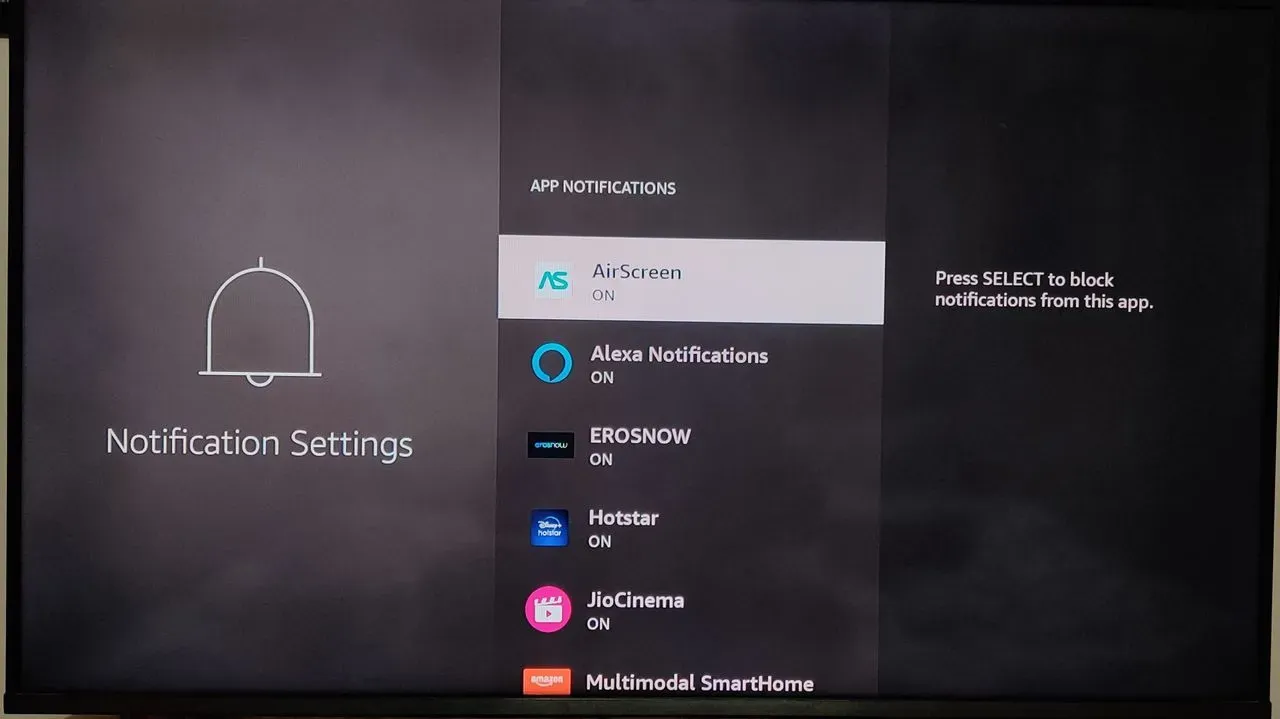 Image showing various App notification options