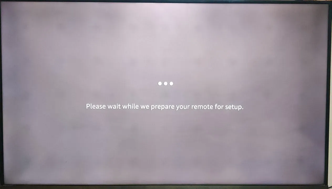 Pop-UP Message Preparing for Setup- Fire TV Device