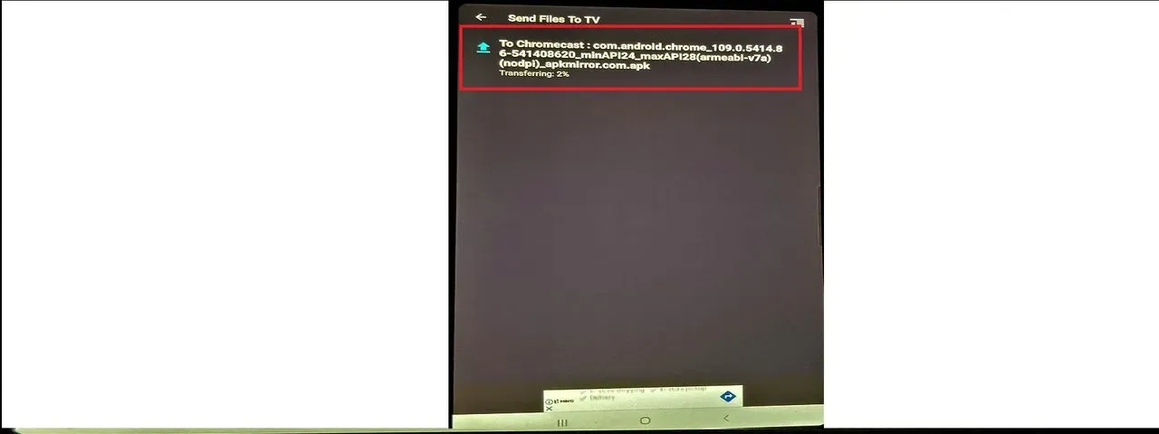 transfer apk to tv