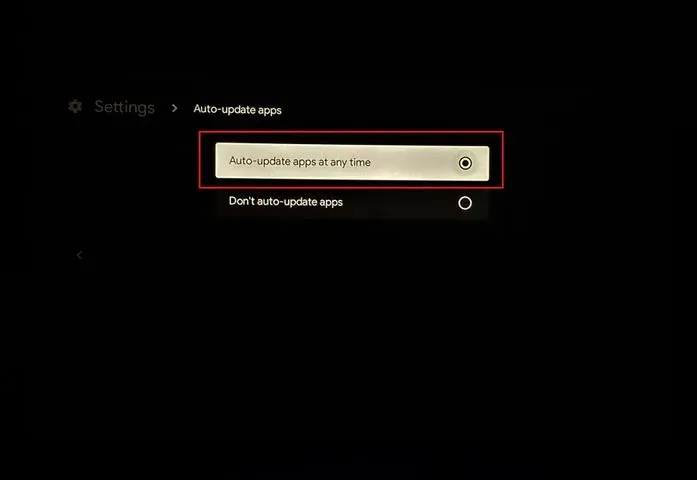 choose auto update apps at any time