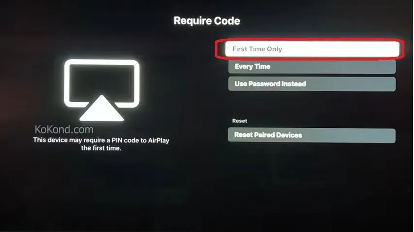 enable require code first time only