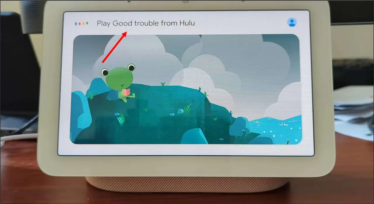 Hulu videos playing on Nest Hub
