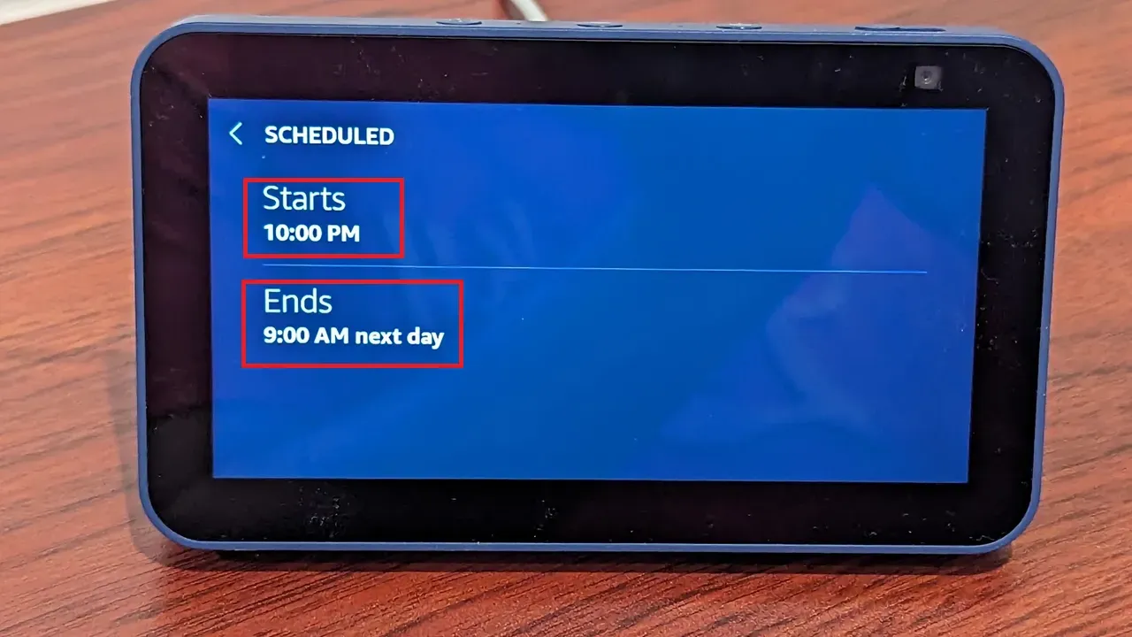 Set Start and End Time for Scheduled