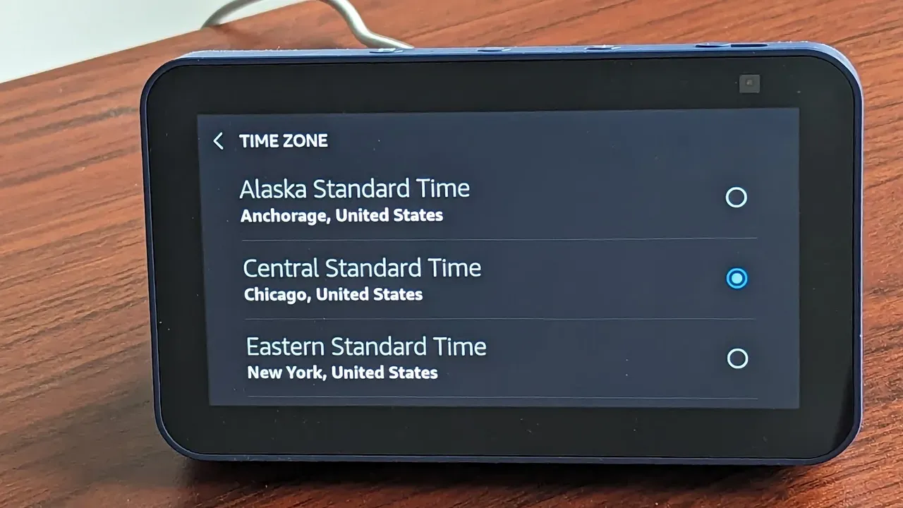 Select The Time Zone from the List