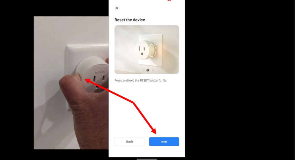 Reset teckin smart plug