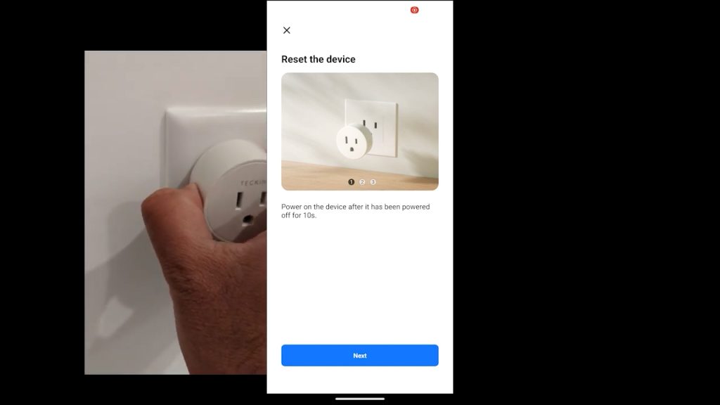 Press Hold the Power Button on Teckin Smart Plug