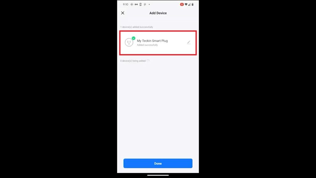 Teckin Smart Plug Successfully added to Smart Life App