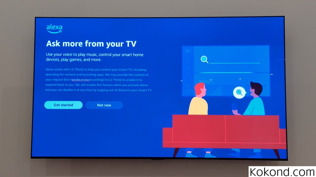 The user clicked on the Alexa App icon on the LG TV Home Screen and opened the app from the previous step. 