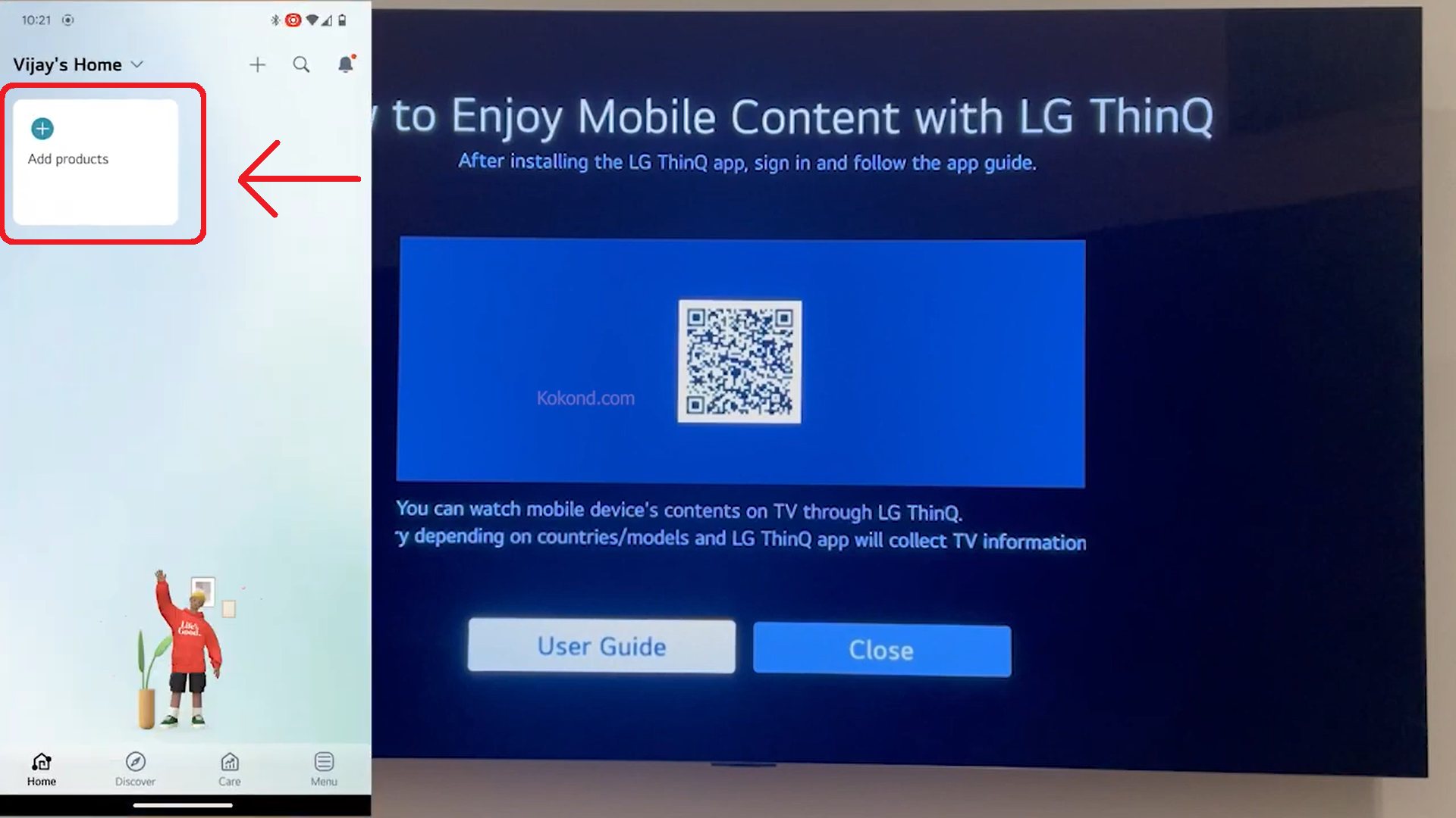Add Products on LG Thinq App