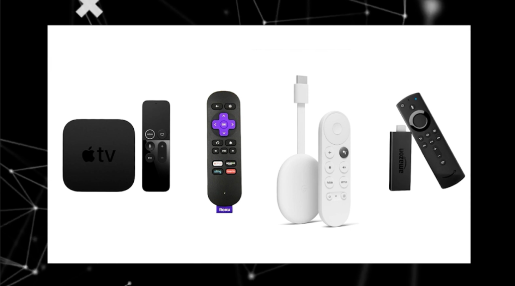 Streaming Devices - Apple TV, Roku TV, Google TV with Chromecast and Fire TV Stick
